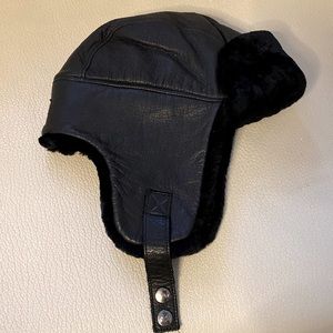 UGG Leather Flap Hat